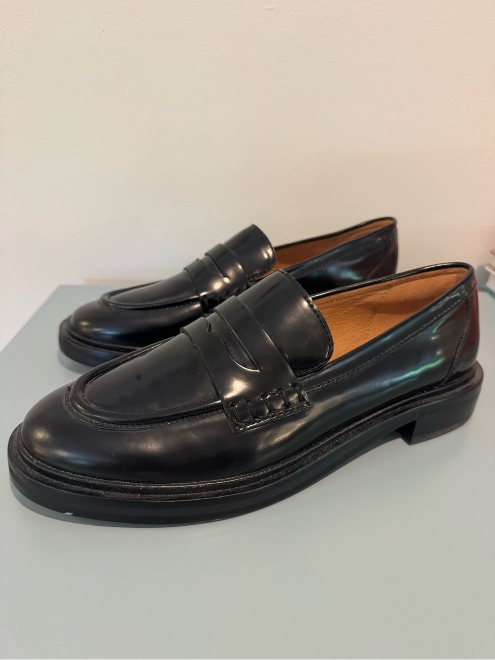 Madewell Black Patent Leather Penny Loafers - Picture 4 of 7